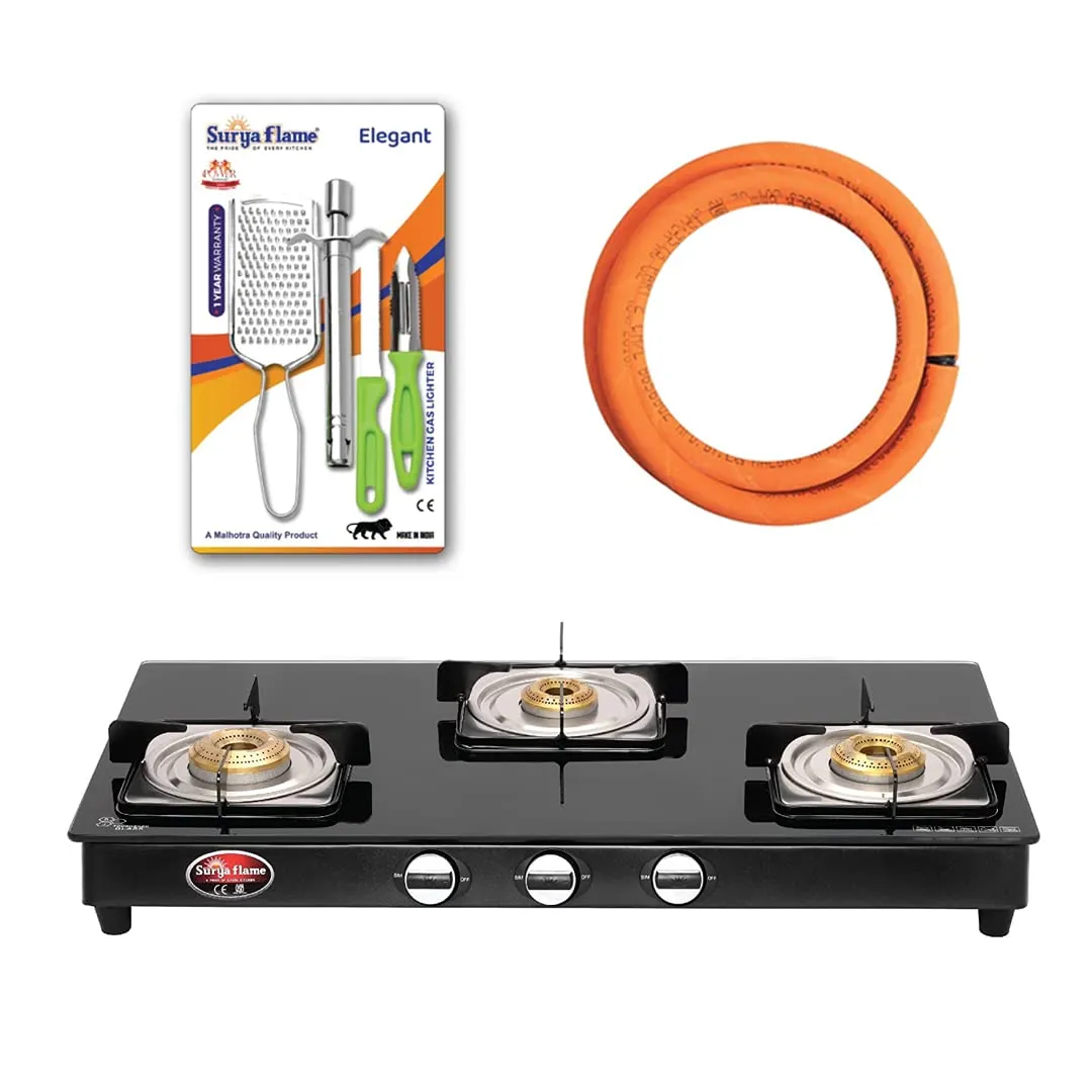 1 SF LPG STOVE 3B NEXA MS NA E COM|1 SF HOSE PIPE 1.5 MTR..|1 SF SPARK LIGHTER - ELEGANT (PACK OF 4)..vb