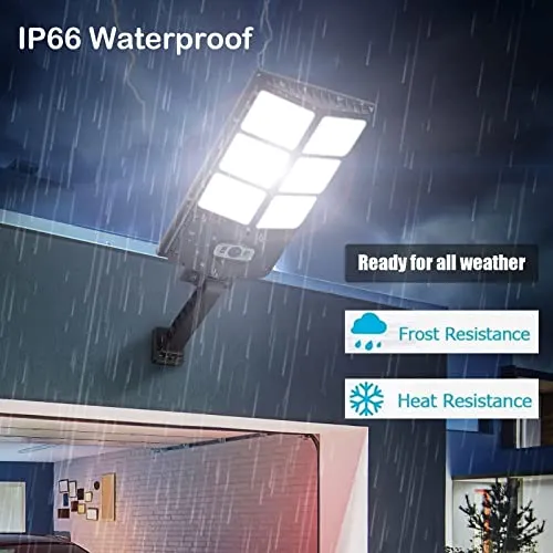 150W Solar Lights for Outside, 8000LM Led Solar Wall Light Motion Sensor with Remote Control, 3 Modes Solar Flood Lights Lamp Outdoor for Yard, Garden, Path, Parking lot - IP65 Waterproof (2PCS)