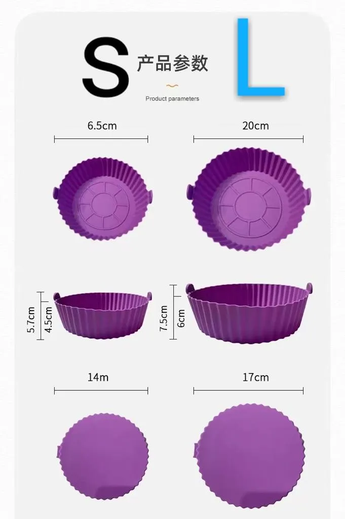 16cm Air Fryer Silicone Plate With Handle