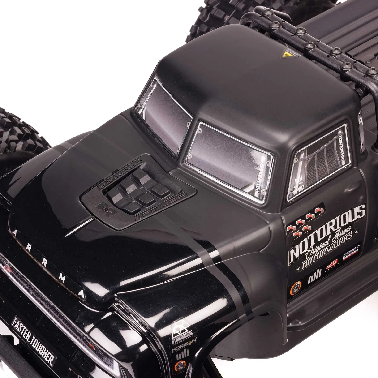 1/8 NOTORIOUS 6S V6 4X4 BLX Brushless Stunt Truck RTR, Black