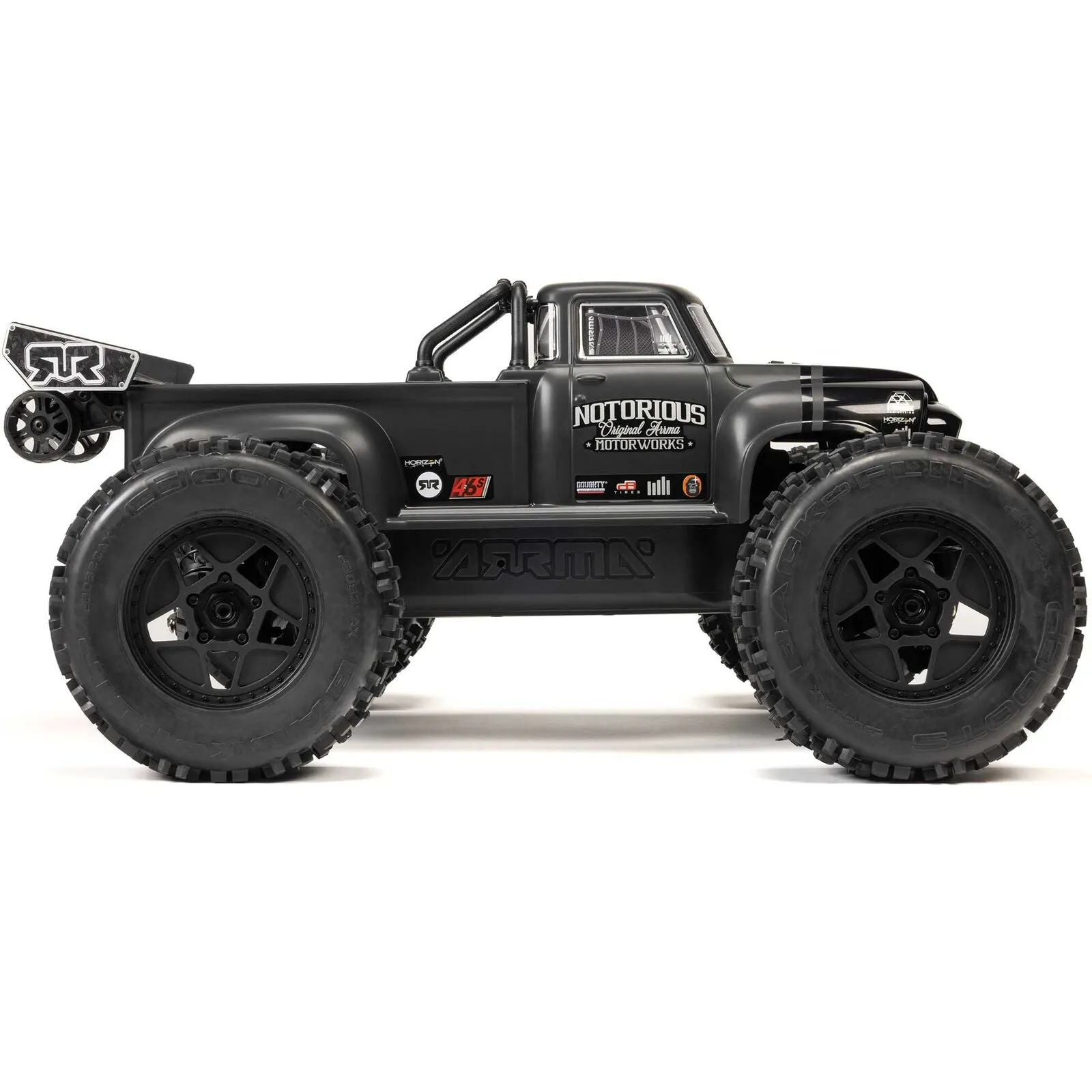 1/8 NOTORIOUS 6S V6 4X4 BLX Brushless Stunt Truck RTR, Black