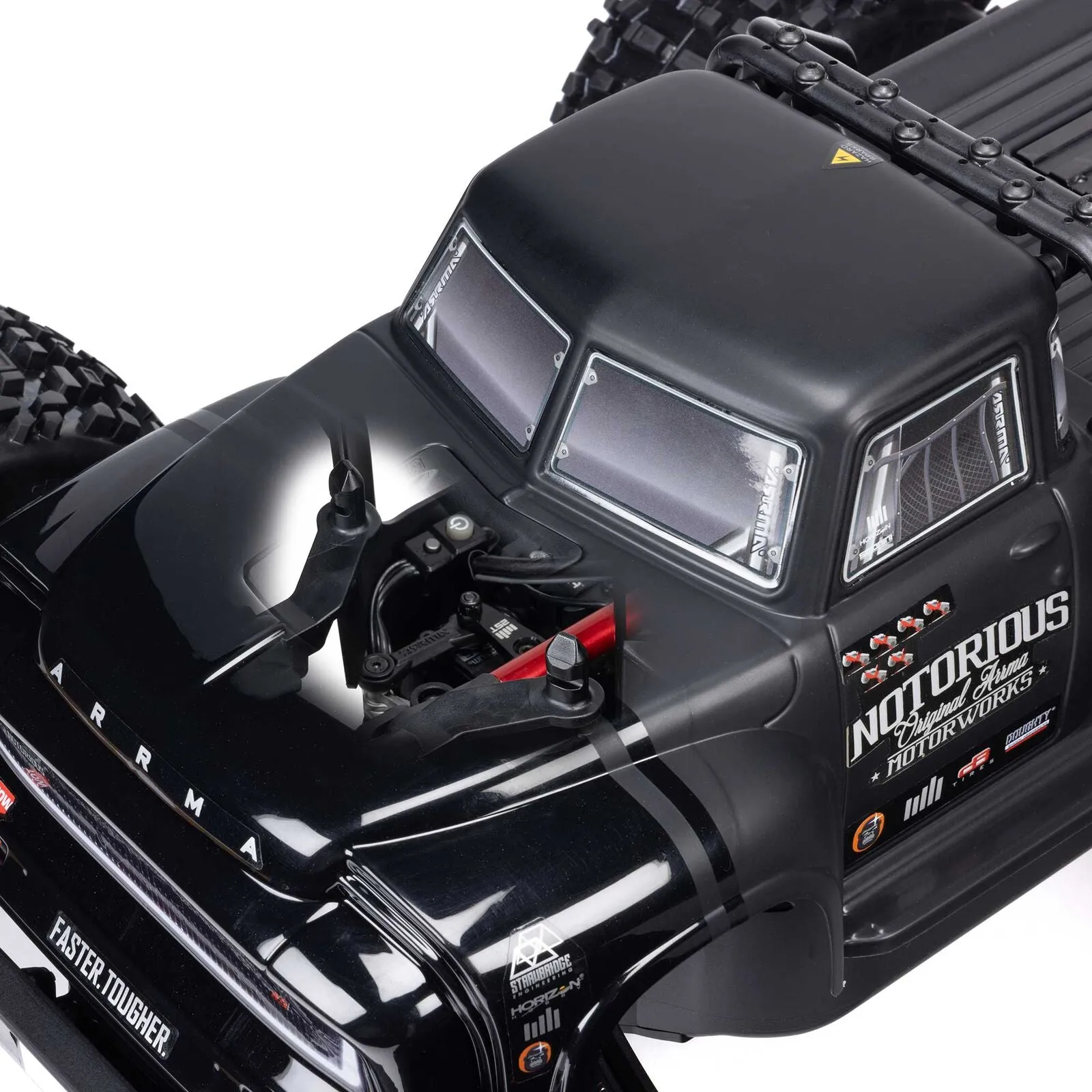 1/8 NOTORIOUS 6S V6 4X4 BLX Brushless Stunt Truck RTR, Black