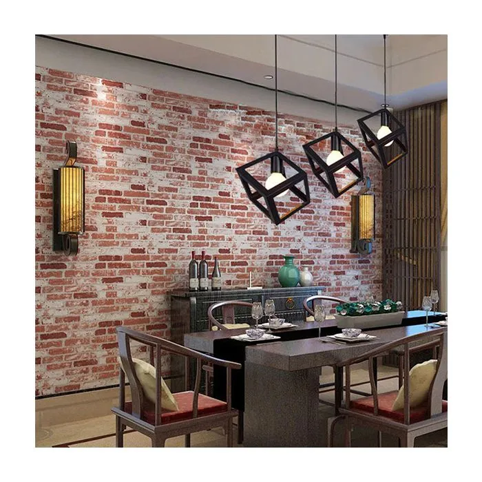 3 Led Vintage Metal Cube Shaped Hanging Pendant Light Drspe51