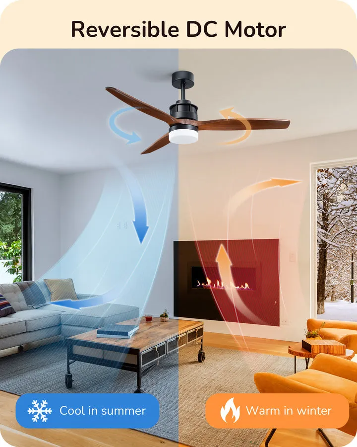 52 Inch Remote Control Ceiling Fans With Lights-HCFM01A