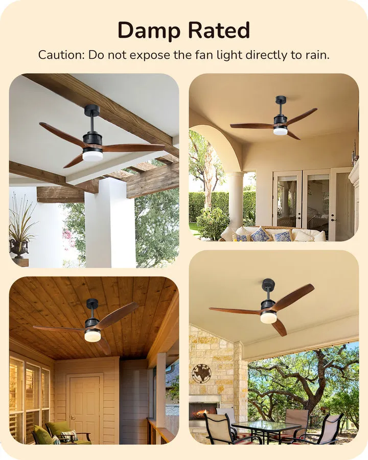 52 Inch Remote Control Ceiling Fans With Lights-HCFM01A