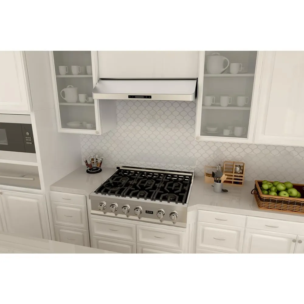 530 CFM Under Cabinet Range Hood in Stainless Steel - Hardwired Power (617-30)  ZLINE 30 in.