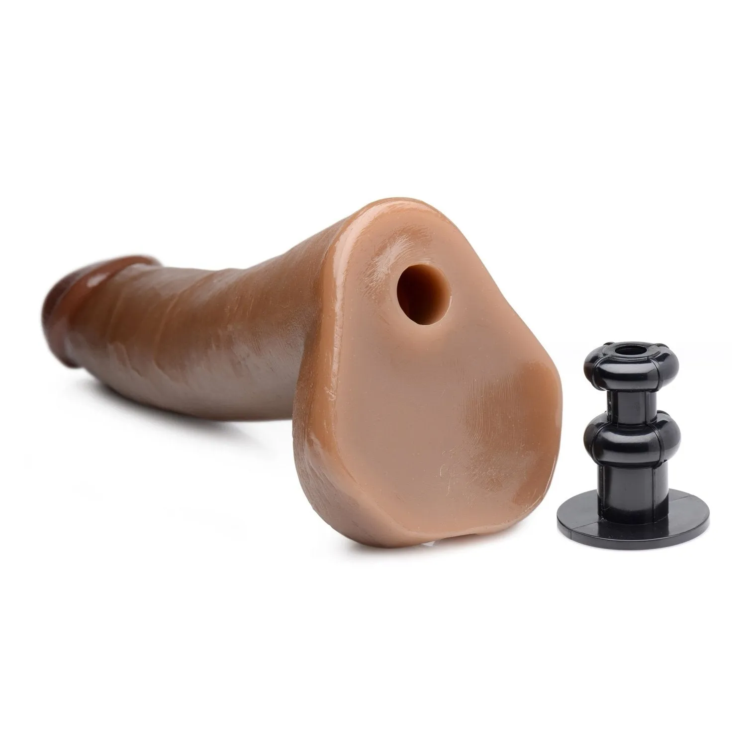 8 Inch Cock Lock Brown Dildo