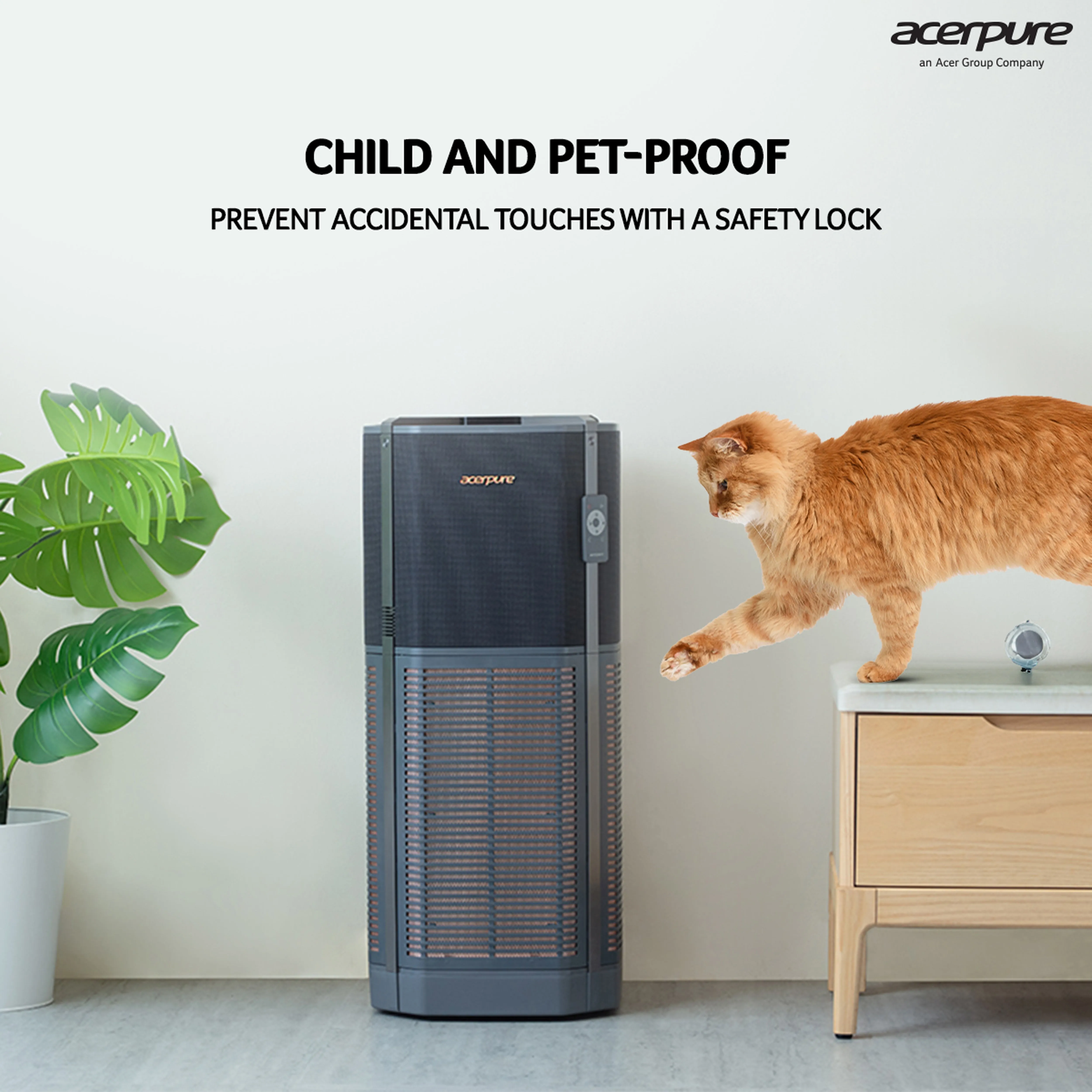 Acerpure Pro AP972-50B |UVC Air Purifier | with real time CO2 Monitoring |4-in-1 HEPA 13 Filter & UVC LED Sanitizer (Black)