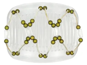 African Butterfly Hair Comb - Beada Tube Clear 51