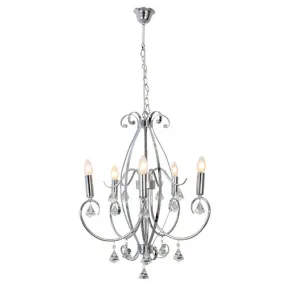 Aidan 5Lt Chandelier 620Mm Chrome