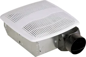 Air King AS50 Exhaust Fan, 7-1/4 in L, 7-1/4 in W, 0.9 A, 120 V, 1-Speed, 50 cfm Air, Metal, White :EA: QUANTITY: 1