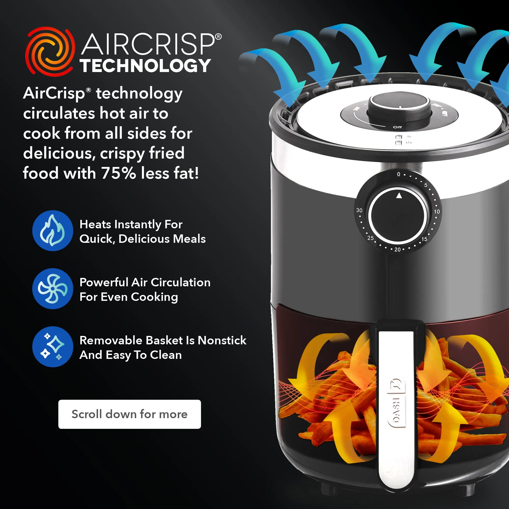 Aircrisp® Pro Compact Air Fryer 2Qt.