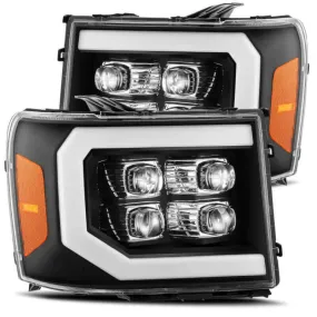 AlphaRex 07-13 GMC 1500HD NOVA LED Proj Headlights Plank Style Chrome