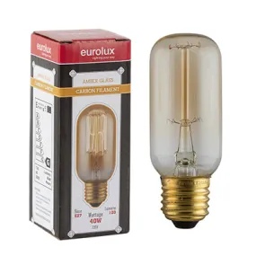 Amber CB Filament Mini Tubular E27 40w Squirrel Cage