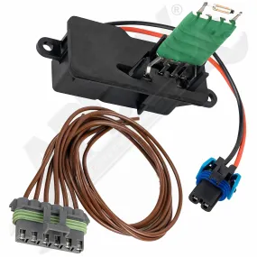 APDTY 084518 Blower Motor Resistor Fan Speed Control w/ Wire Wiring Harness Kit