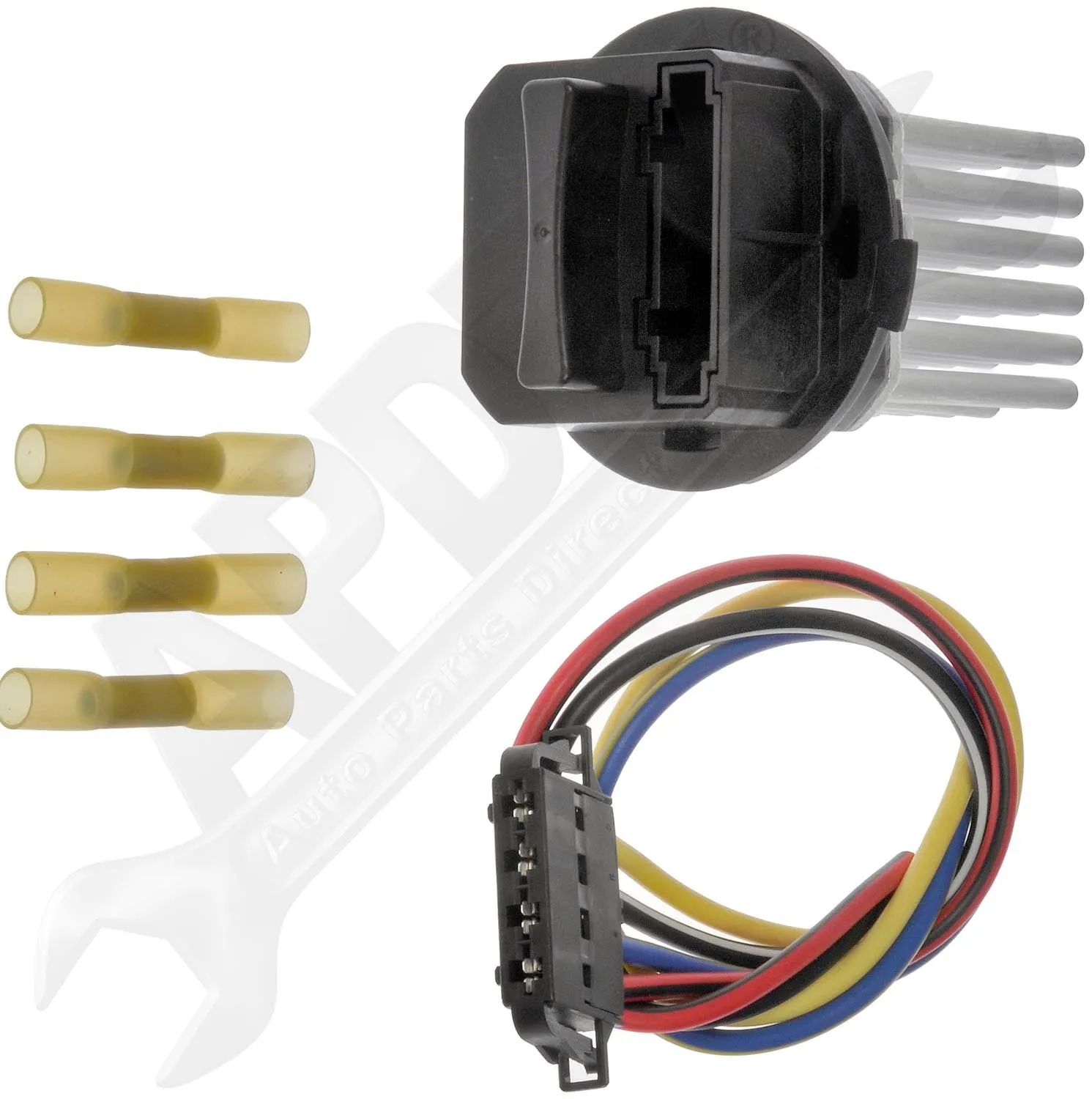 APDTY 136990 Blower Motor Speed Control Resistor Kit With Wiring Harness Pigtail