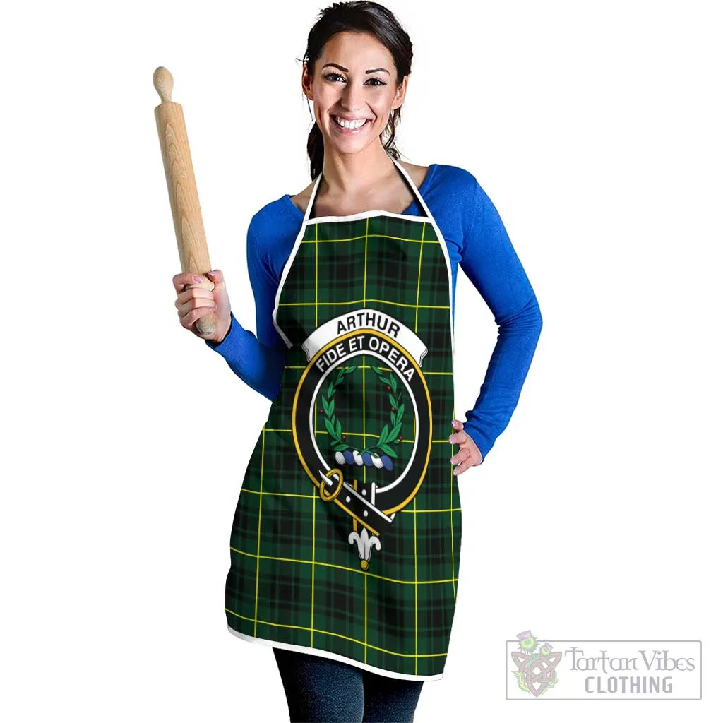 Arthur Modern Tartan Apron with Family Crest