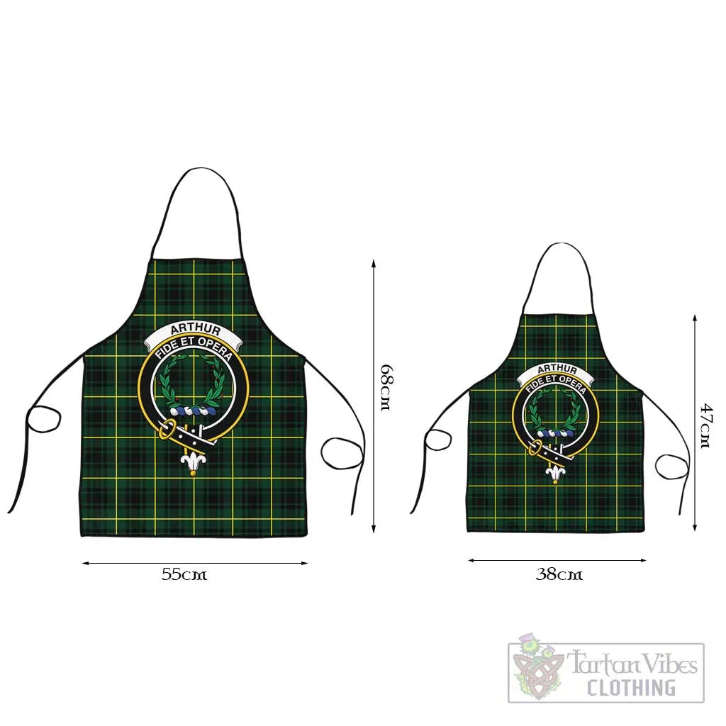 Arthur Modern Tartan Apron with Family Crest