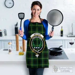 Arthur Modern Tartan Apron with Family Crest