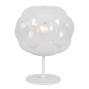 Athens T/Lamp White with Opal & Clear Glass