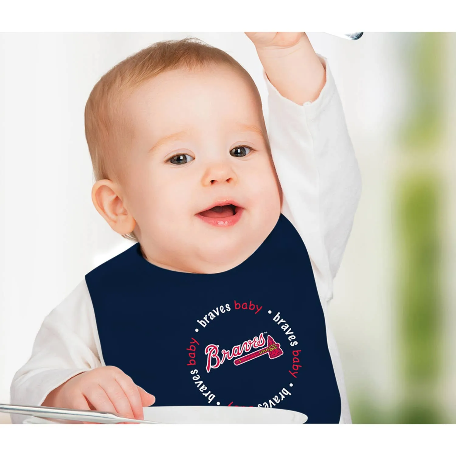 Atlanta Braves MLB Baby Bibs 2-Pack