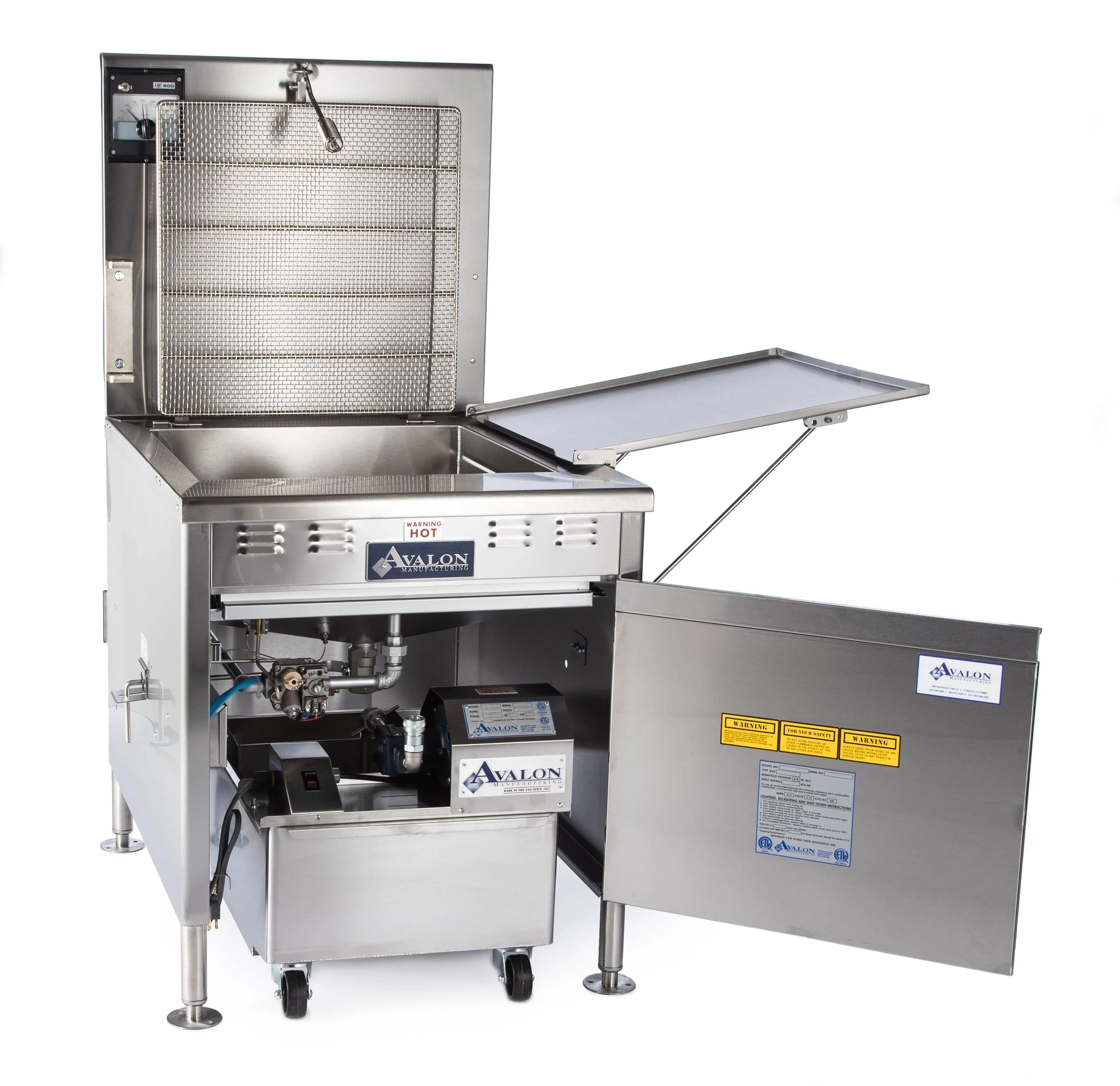 Avalon Donut Fryer 20" X 20", Electric (1 phase), Right Side Drain Board with Sub-merger Screen (ADF20-E)