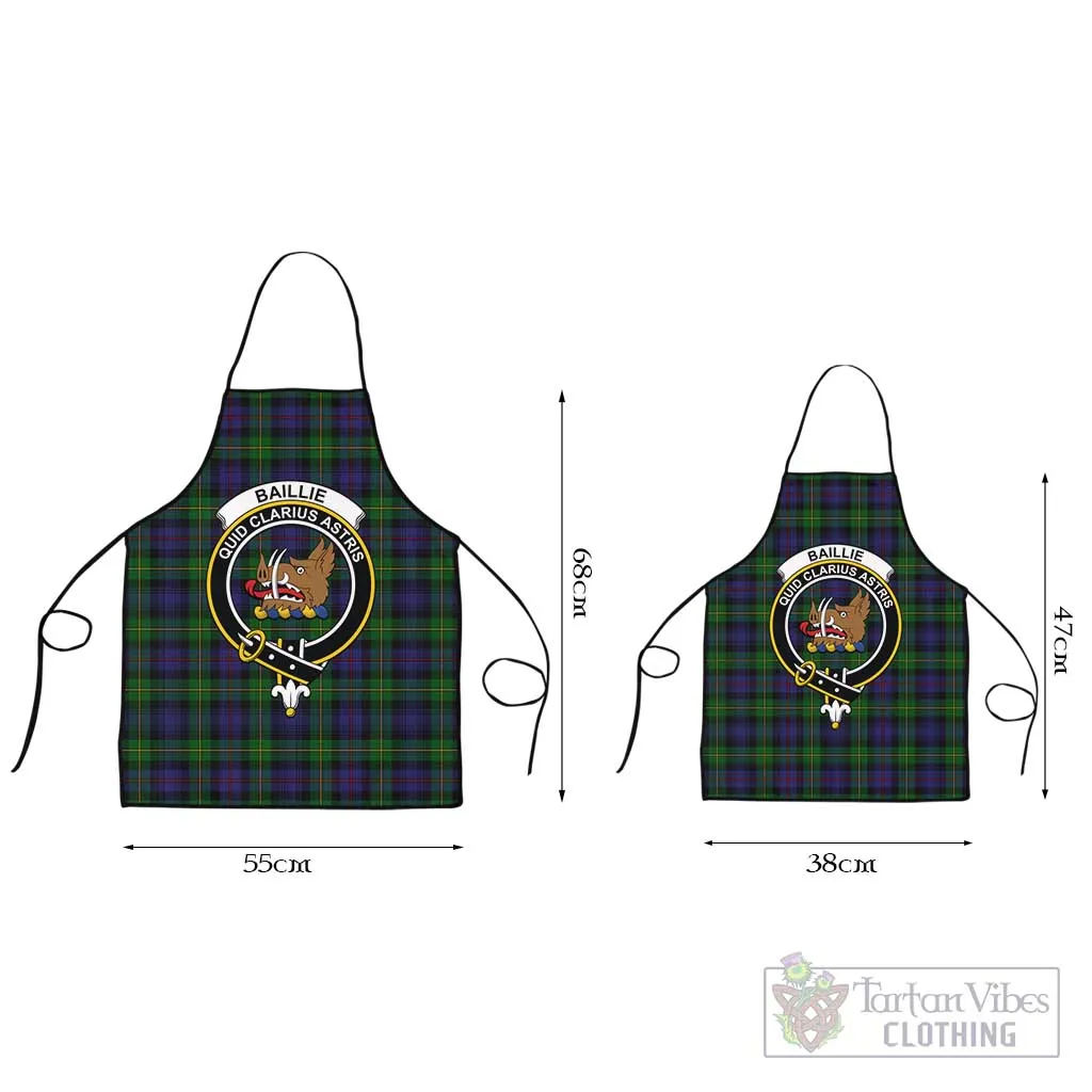 Baillie Tartan Apron with Family Crest