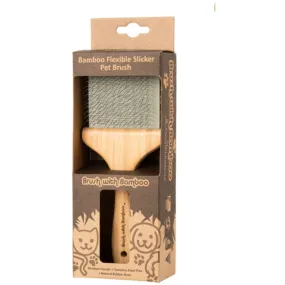 Bamboo Flexible Slicker Pet Brush