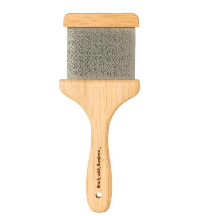 Bamboo Flexible Slicker Pet Brush