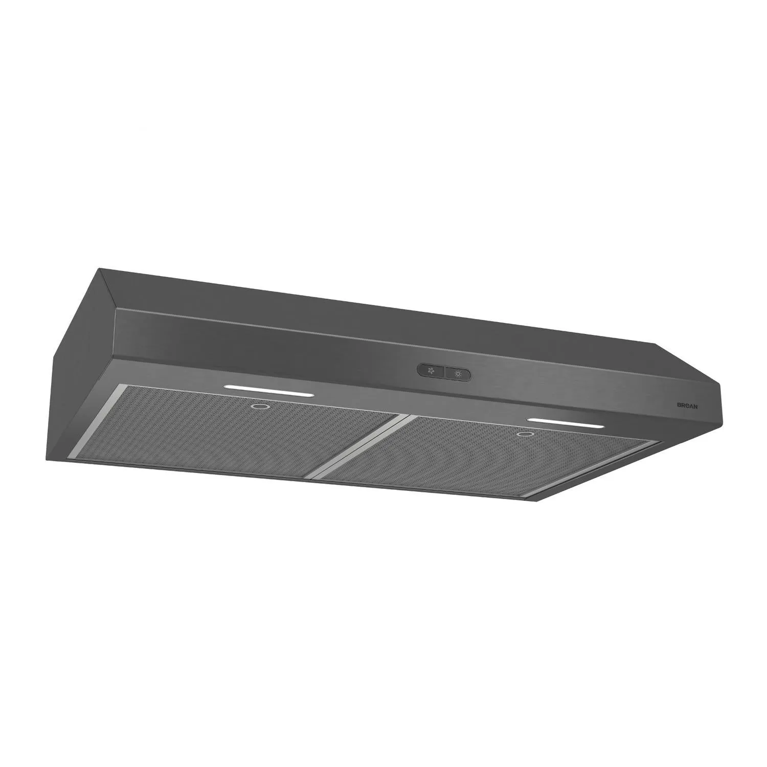 BCDF130BLS Broan® Glacier 30-Inch Convertible Under-Cabinet Range Hood, 375 Max Blower CFM, Black Stainless Steel