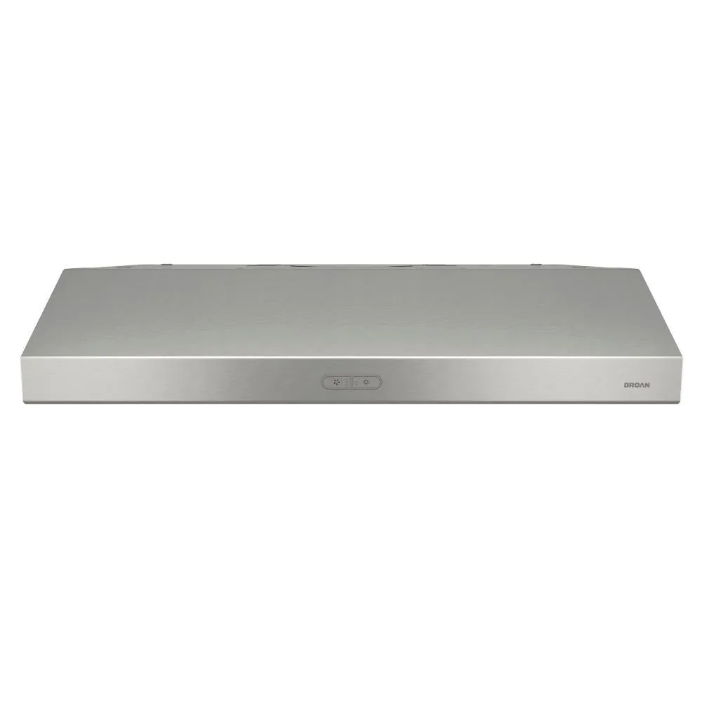 BCDF136SS Broan® Glacier 36-Inch Convertible Under-Cabinet Range Hood, 375 Max Blower CFM, Stainless Steel