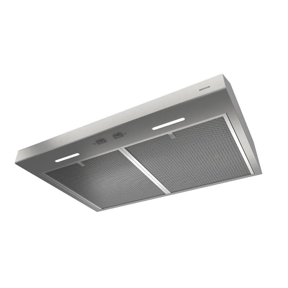 BCSEK124SS Broan 24-Inch 300 Max Blower CFM 1.5 Sones Stainless Steel Range Hood ENERGY STAR® certified