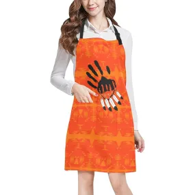 Between the Mountains Orange A feather for each Apron