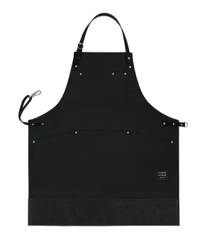 Black Collection Original Apron With Leather Straps and Trim