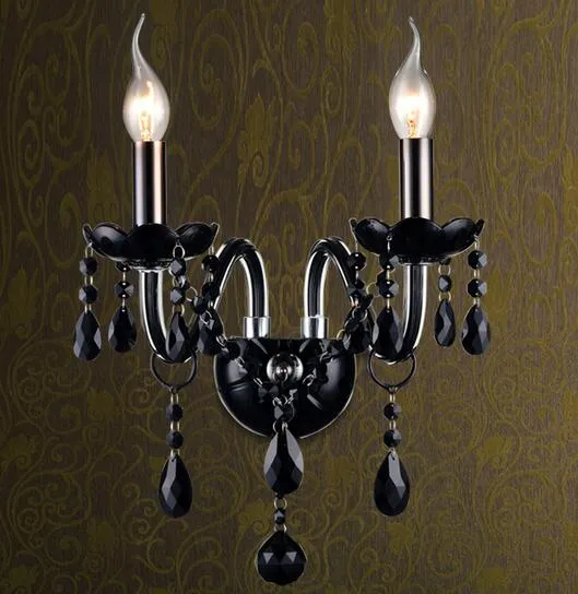 Black crystal chandeliers