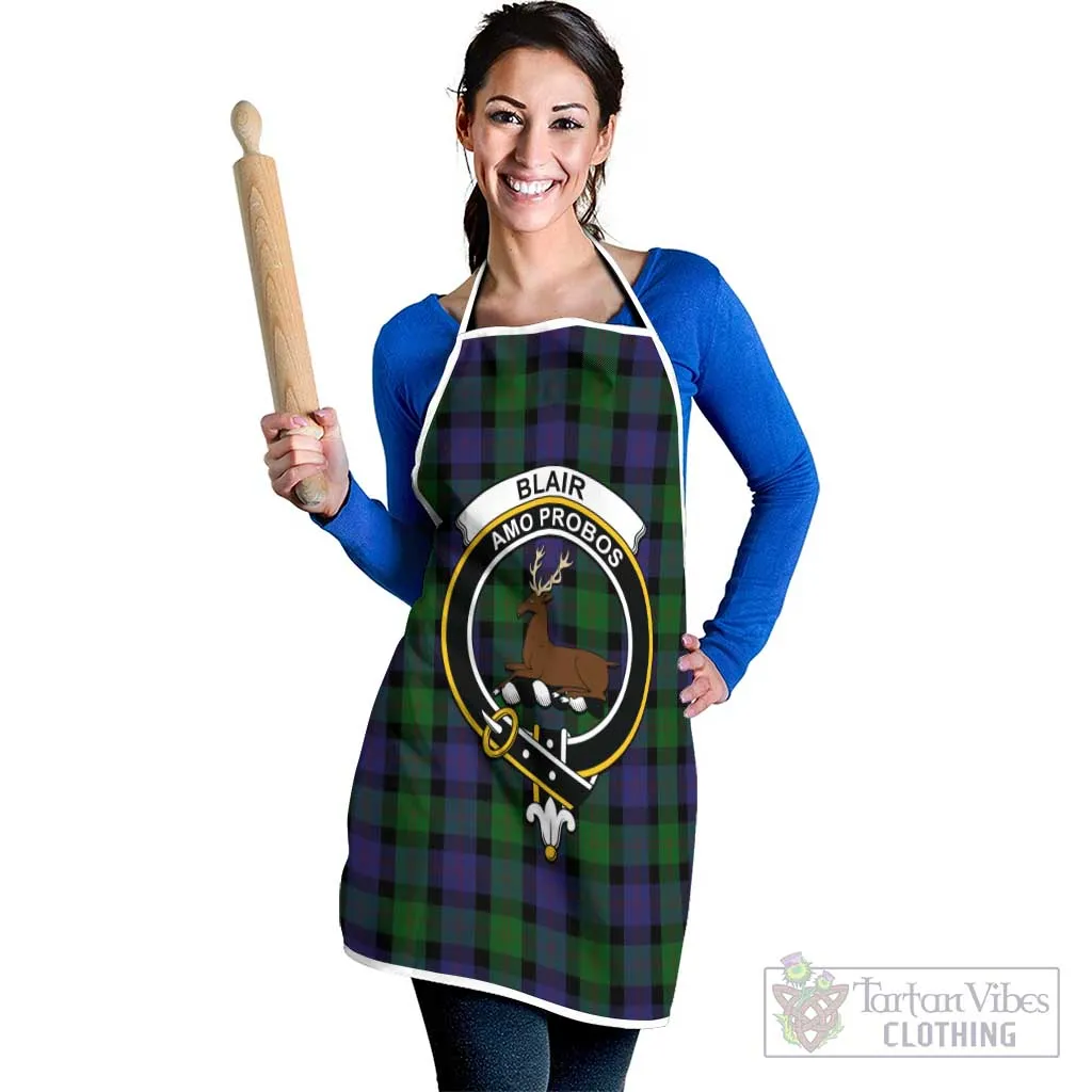 Blair Tartan Apron with Family Crest