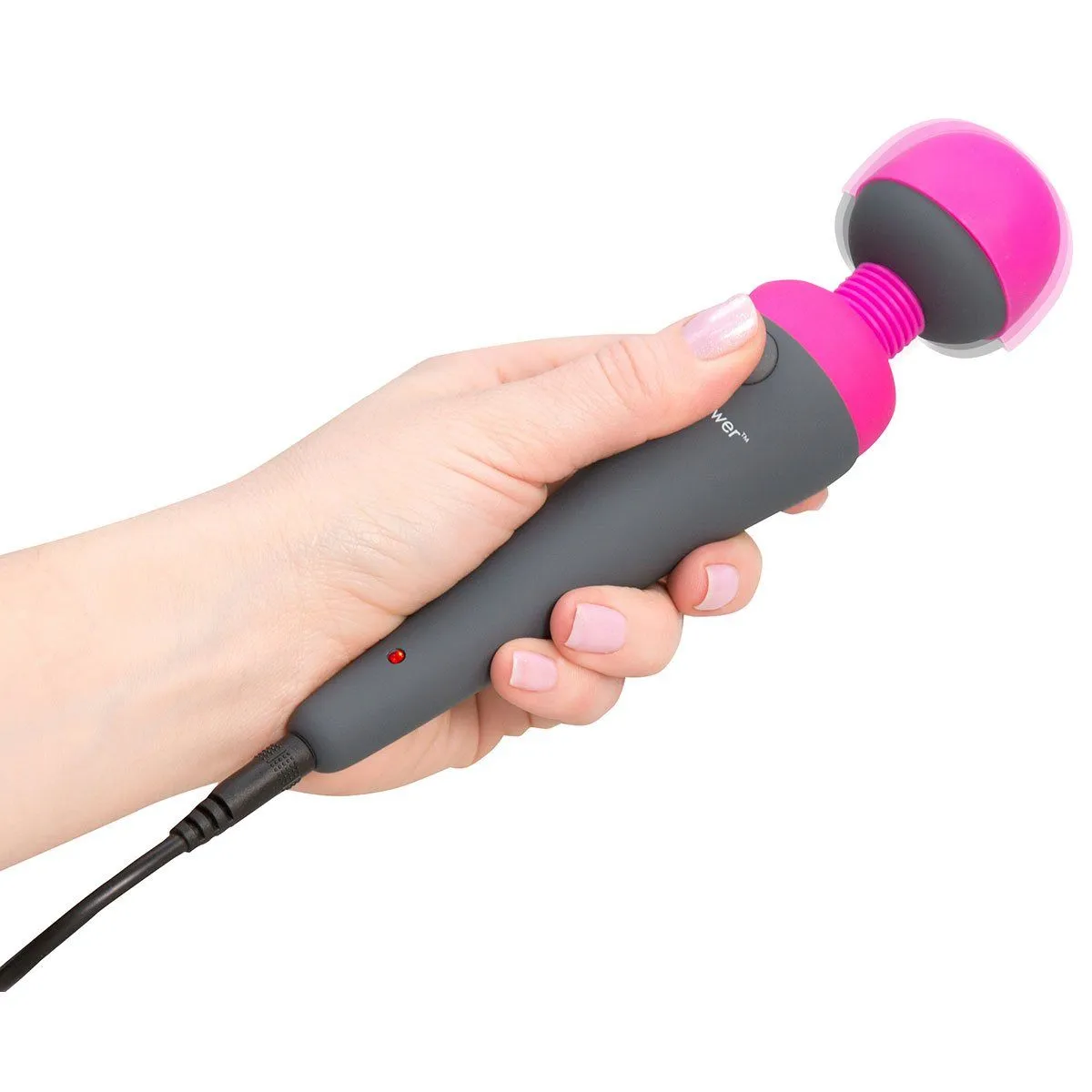 BMS PalmPower Wand Massager With Removable Silicone Cap