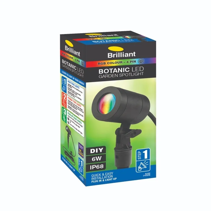 Brilliant Botanic 6W LED Garden Spotlight - RGB