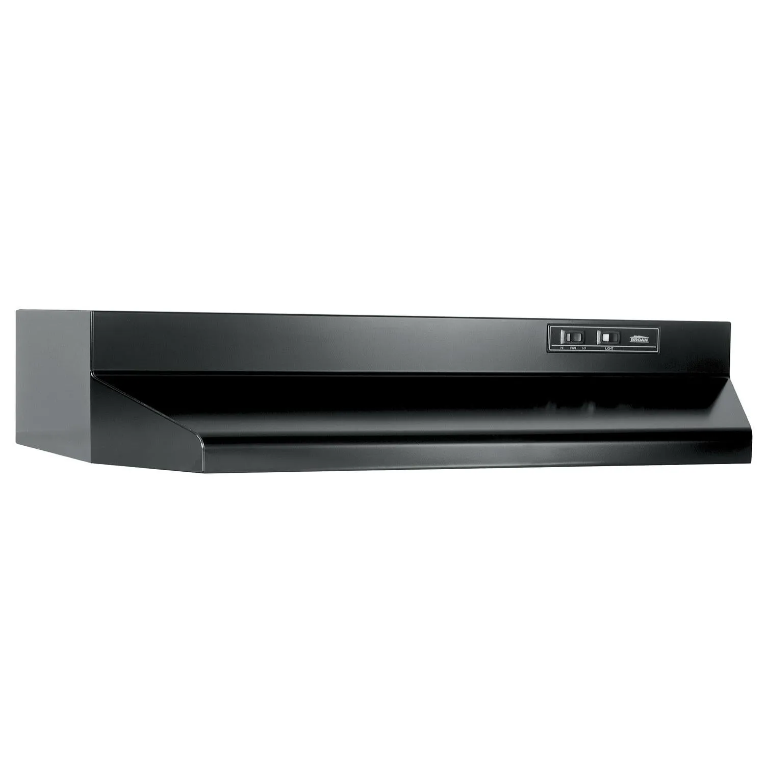 Broan® 30-Inch Ducted Under-Cabinet Range Hood, 210 MAX Blower CFM, Black