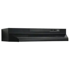 Broan® 42-Inch Convertible Under-Cabinet Range Hood, 230 Max Blower CFM, Black