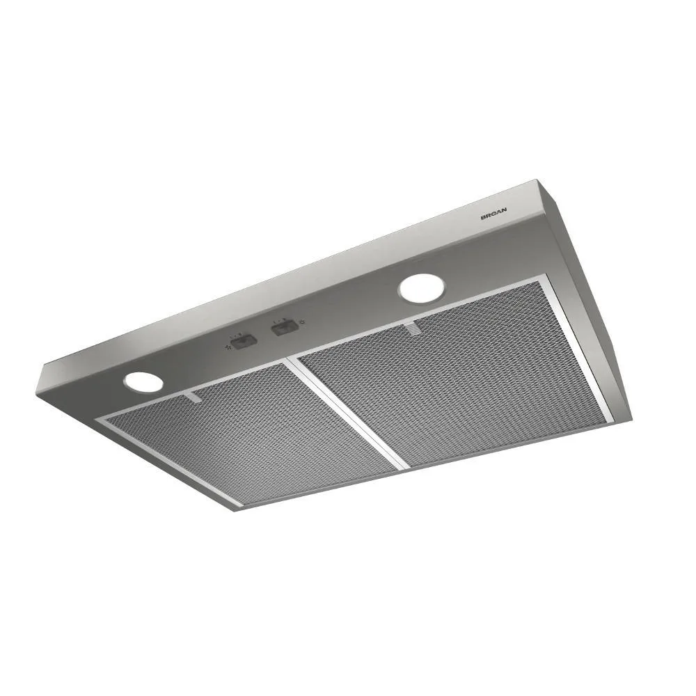 Broan BCSD124SS Glacier 24-Inch 300 Max Blower CFM 5 Sones Stainless Steel Range Hood