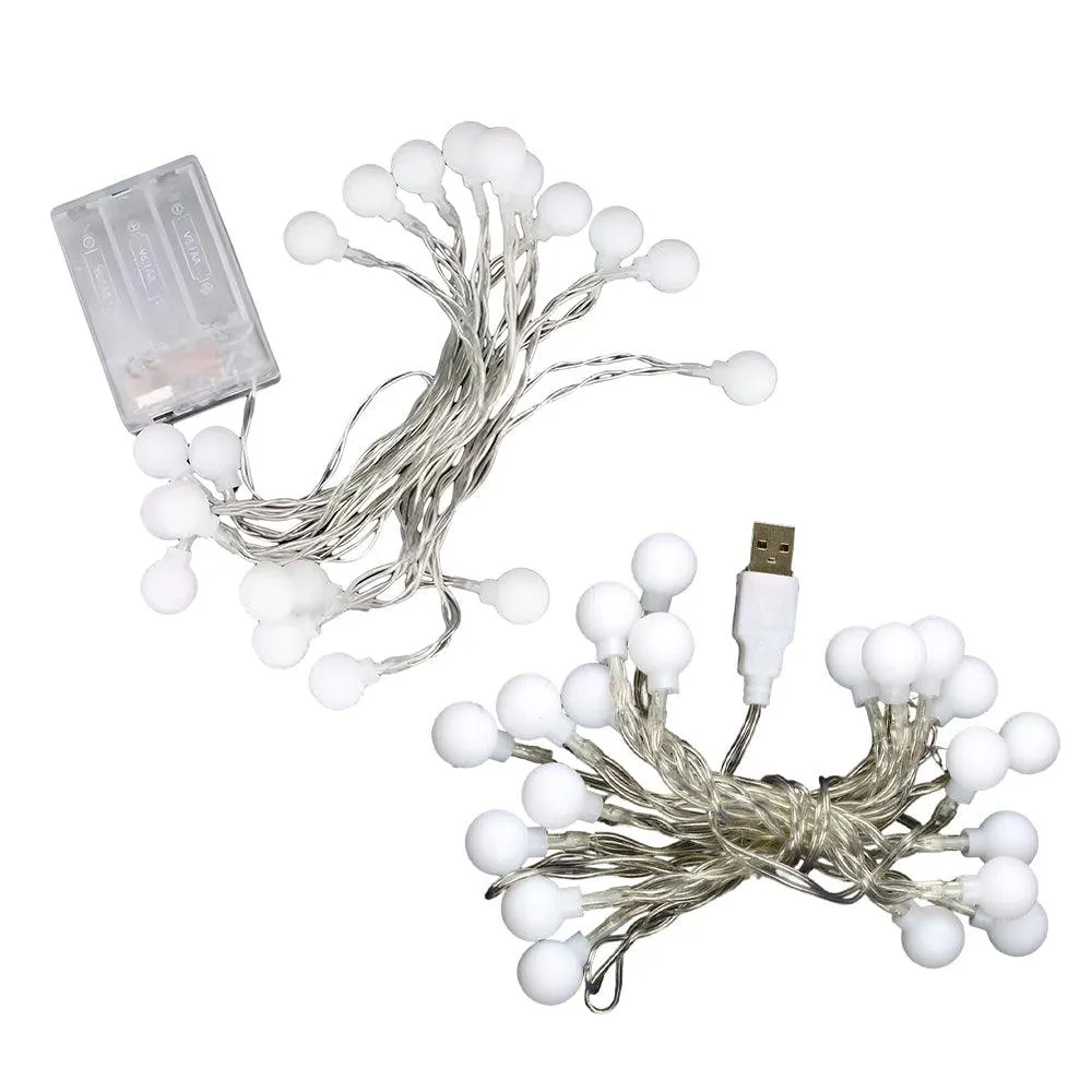 Bulb Ball Fairy String Strips Lights Home Garden Lamp Halloween Xmas Party