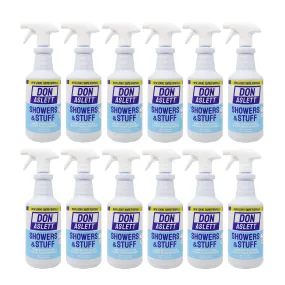 BULK CASE: Don Aslett Showers & Stuff Cleaner – Hard Water Stain And Soap Scum Remover - 12 count