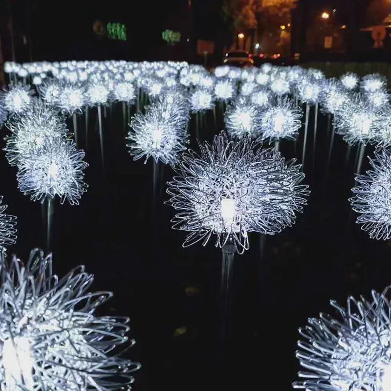 Bulk Dandelion Light Solar Energy LED Inserted Lamp Garden Outdoor Decoration Wholesale