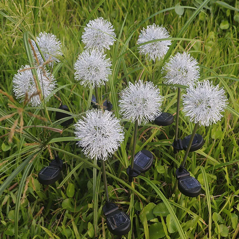 Bulk Dandelion Light Solar Energy LED Inserted Lamp Garden Outdoor Decoration Wholesale