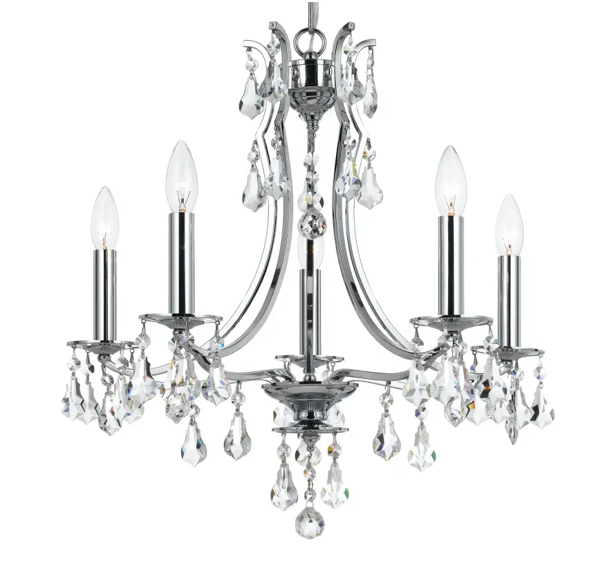 CEDAR 5 LIGHT MINI CHANDELIER, POLISHED CHROME