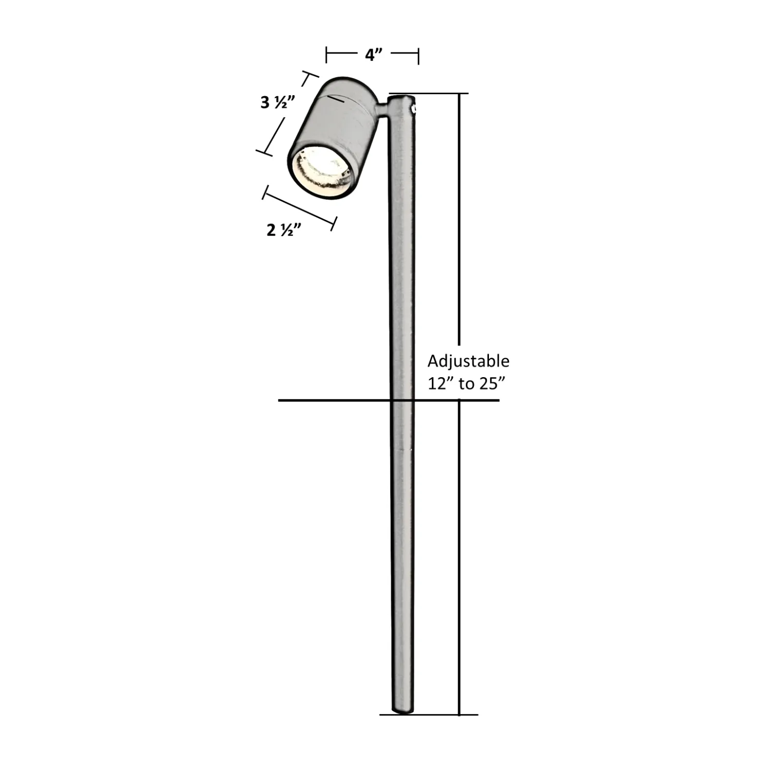 Chambre Contemporary Solid Brass Directional Pathway Light Natural Bronze