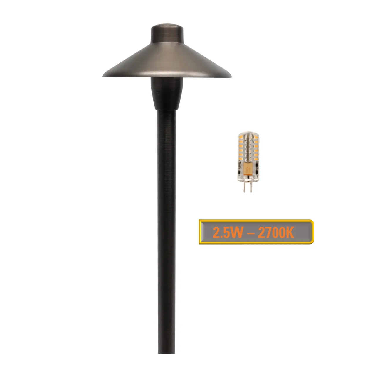 Chapelle Solid Cast Brass Pathway Light Natural Bronze