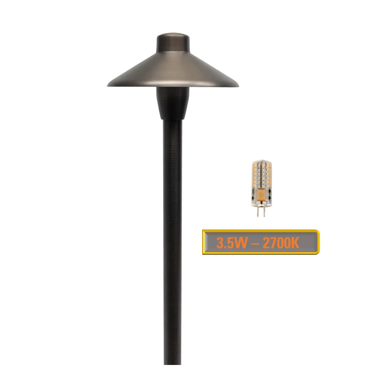 Chapelle Solid Cast Brass Pathway Light Natural Bronze