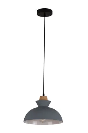 Charlotte Pendant 280Mm Grey/Wood